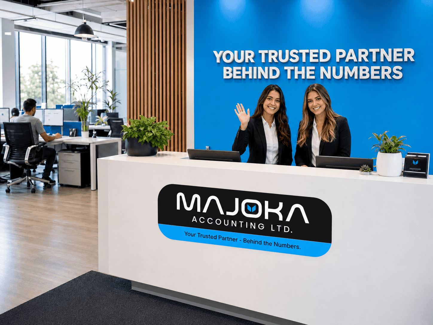 The Majoka Accounting Ltd. reception desk