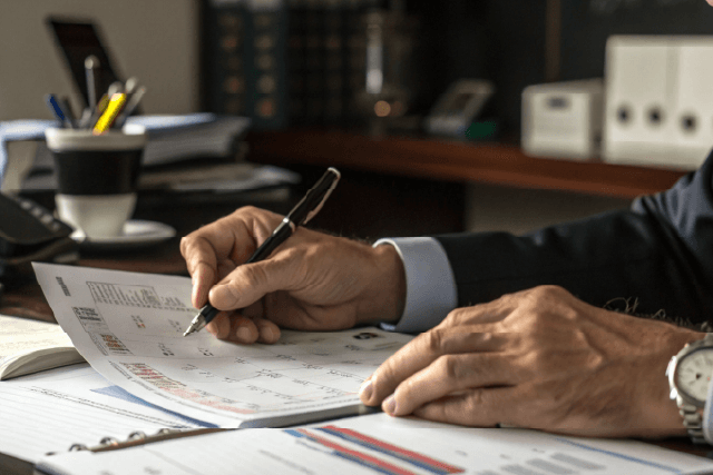 Corporate tax filing — preparing a company’s annual tax return