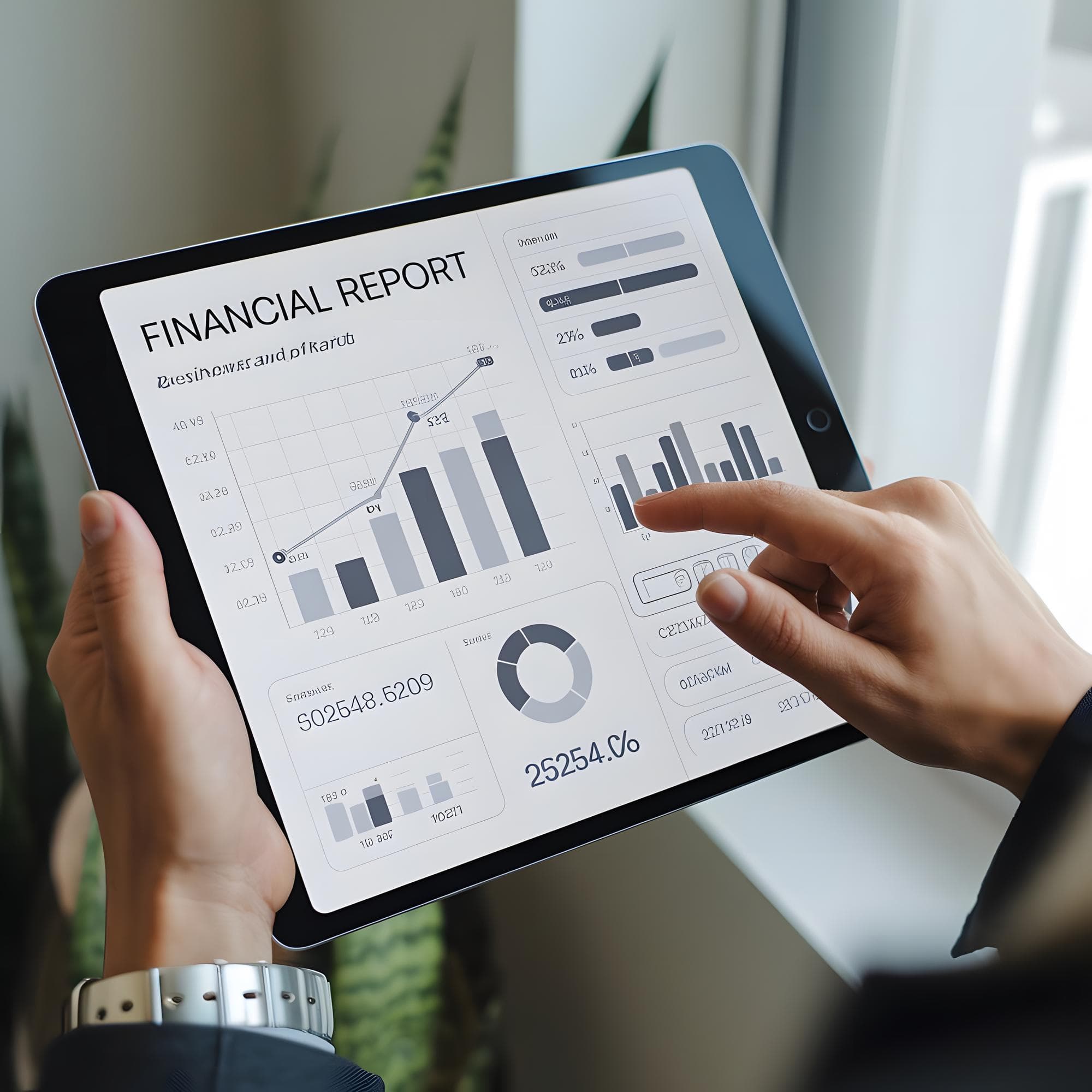 Financial reporting — reviewing charts and financial statements
