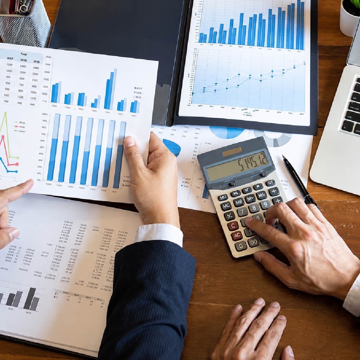 Monthly bookkeeping — reviewing reconciled financial records