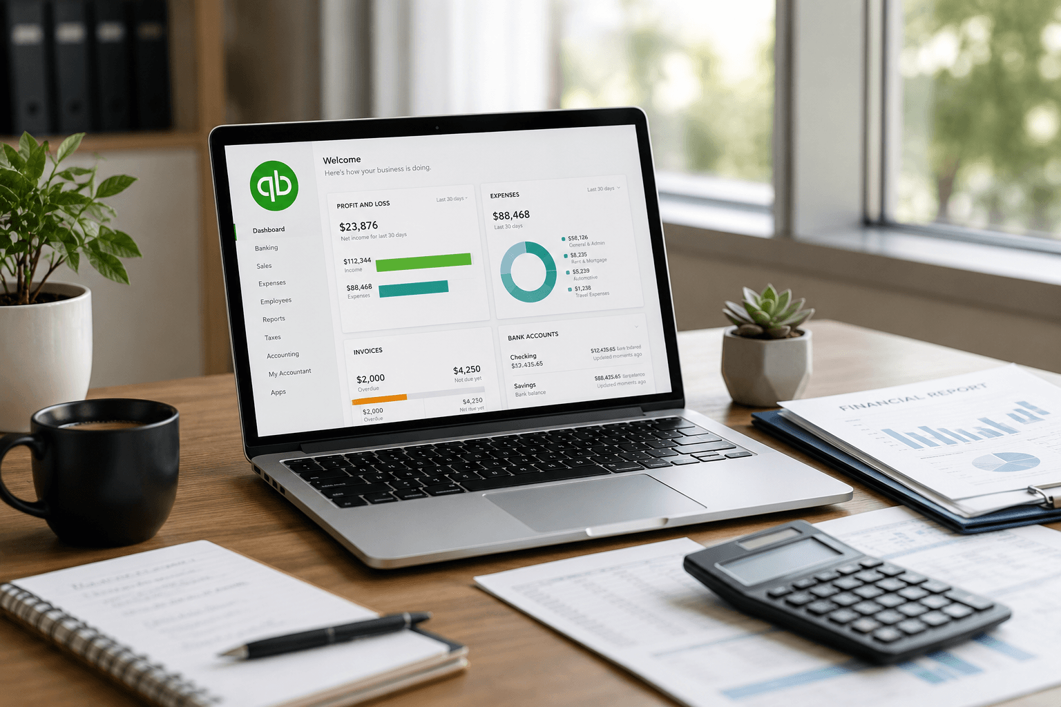 QuickBooks setup — configuring cloud accounting software
